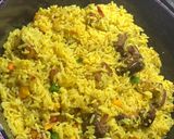 A picture of step 5 of Fish and plantain fried rice.