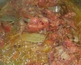 A picture of step 3 of Yakhni Beef Biryani.