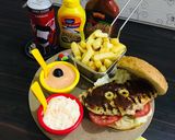 A picture of step 13 of Chicken buffalo burger meal.