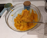 A picture of step 8 of Red kuri squash pie made from homemade puree.