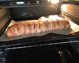 Baconos csirkemell őzgerinc formában, sült krumplival recept fázis 8 fotója