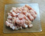Foto del paso 1 de la receta: Preparación de comida de pollo y verduras cocidas Fácil de hacer