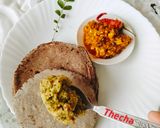 A picture of step 3 of THECHA (Kolhapur Thecha).