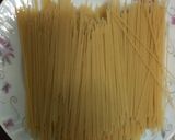 A picture of step 1 of Spaghetti served with mincedmeat#authormarathon#4weekschallenge#.