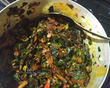 A picture of step 12 of Ẹfọ riro.