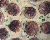 A picture of step 4 of Meatballs in creamy mushroom sauce.