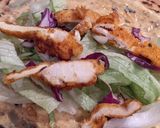 A picture of step 3 of Shawarma wrap.