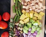 A picture of step 2 of Snake Gourd Sambar.