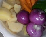 A picture of step 1 of SPICY PILAU WITH MOMBASA COLESLAW 😋😋😋😋.