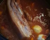 Une image de l'étape 2 de Soupe de tomates lard fumé et saucisses fumées.
