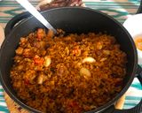 A picture of step 4 of Migas with Chistorra Sausage and Herring.