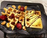 A picture of step 7 of Waffle 🧇 With Butter Scoth Ice cream🍦.
