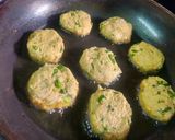 A picture of step 2 of Grated Potato Fritters with Green Chutney.