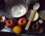 Foto del paso 1 de la receta: Torta con manzana roja y pepitas de chocolate