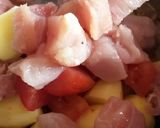A picture of step 1 of Chicken aloo ki biryani.