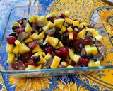 Une image de l'étape 9 de Salade de fruits rouges, ananas et raisin.