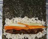 Kimbab Teriyaki langkah memasak 5 foto