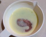 Foto langkah ke 4 dari resep MPASI 6m+ ; bubur beras merah saus tofu jagung keju.