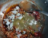 A picture of step 5 of American chopsuey with fried rice.