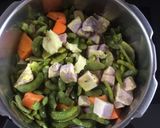 A picture of step 2 of Surati Papdi, Ratalu, Shakkariya Nu Mix Shaak.
