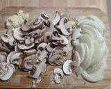 A picture of step 1 of Chicken Marsala.