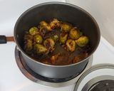 A picture of step 4 of Brussels sprouts (keto friendly).