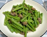 菜豆炒蘑菇的食譜步驟4照片