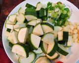 櫛瓜炒雞胸肉的食譜步驟2照片