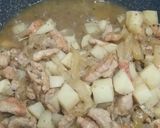 A picture of step 5 of Pork Milanesa with Potatoes and Onions.