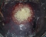 A picture of step 2 of Waakye or Waashe with shito(check for my shito recipe).