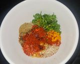 A picture of step 2 of Achari bhindi.
