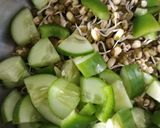 ફણગાવેલા મગ અને વેજીટેબલ સલાડ (Fangavela Moong Vegetable Salad Recipe In Gujarati) રેસીપી સ્ટેપ2ફોટો