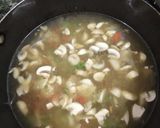 A picture of step 4 of Hot and sour soup.