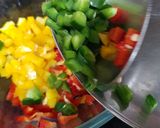 A picture of step 1 of Cheese Vegetables Nachos.