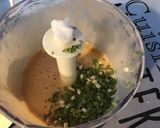 Une image de l'étape 5 de Sauce salade fruitée pêche, figue et cidre à la moutarde de Bourgogne.
