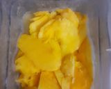 A picture of step 1 of Strawberry & Mango swirl smoothie.