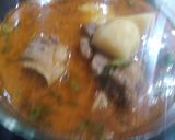 A picture of step 5 of Aloo Gosht.