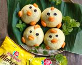 Foto langkah ke 9 dari resep Bakpao Labu Kuning Isi Ubi Ungu Keju (1210).