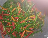 Foto langkah ke 2 dari resep Sambel teri cabai ijo.