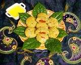 A picture of step 10 of Spinach kapuriya bombs.