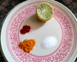 A picture of step 1 of Masala Suran fingers made in Air fryer.