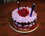 Foto del paso 5 de la receta: Torta de chocolate y frutilla