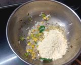 A picture of step 2 of Zunka (Maharashtrian recipe).