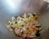 A picture of step 4 of Fried Rice with Manchurian.
