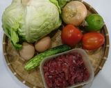 Hình bước làm 1 của món Salad trộn thịt bò