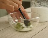 A picture of step 3 of Cherry Blossoms and Matcha ''MIZU-YOKAN'' (White Bean Jelly).
