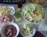 A picture of step 1 of Chopsuey w/ Chicken Liver & Chicken Meat in Oyster Sauce.