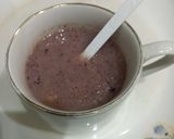 A picture of step 4 of Banana and jaman slush 🍌🍌🫐.