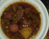 A picture of step 7 of Sabzi gosht.(mutton).