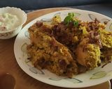 A picture of step 6 of Kashmiri chicken pulao.